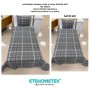 ETEHOMETEX Pamuklu Kapitoneli Yatak Örtüsü Seti TEK KİŞİLİK SAFİR GRİ 8696474232104